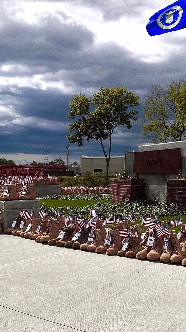 Fallen Heroes Combat Boot Display