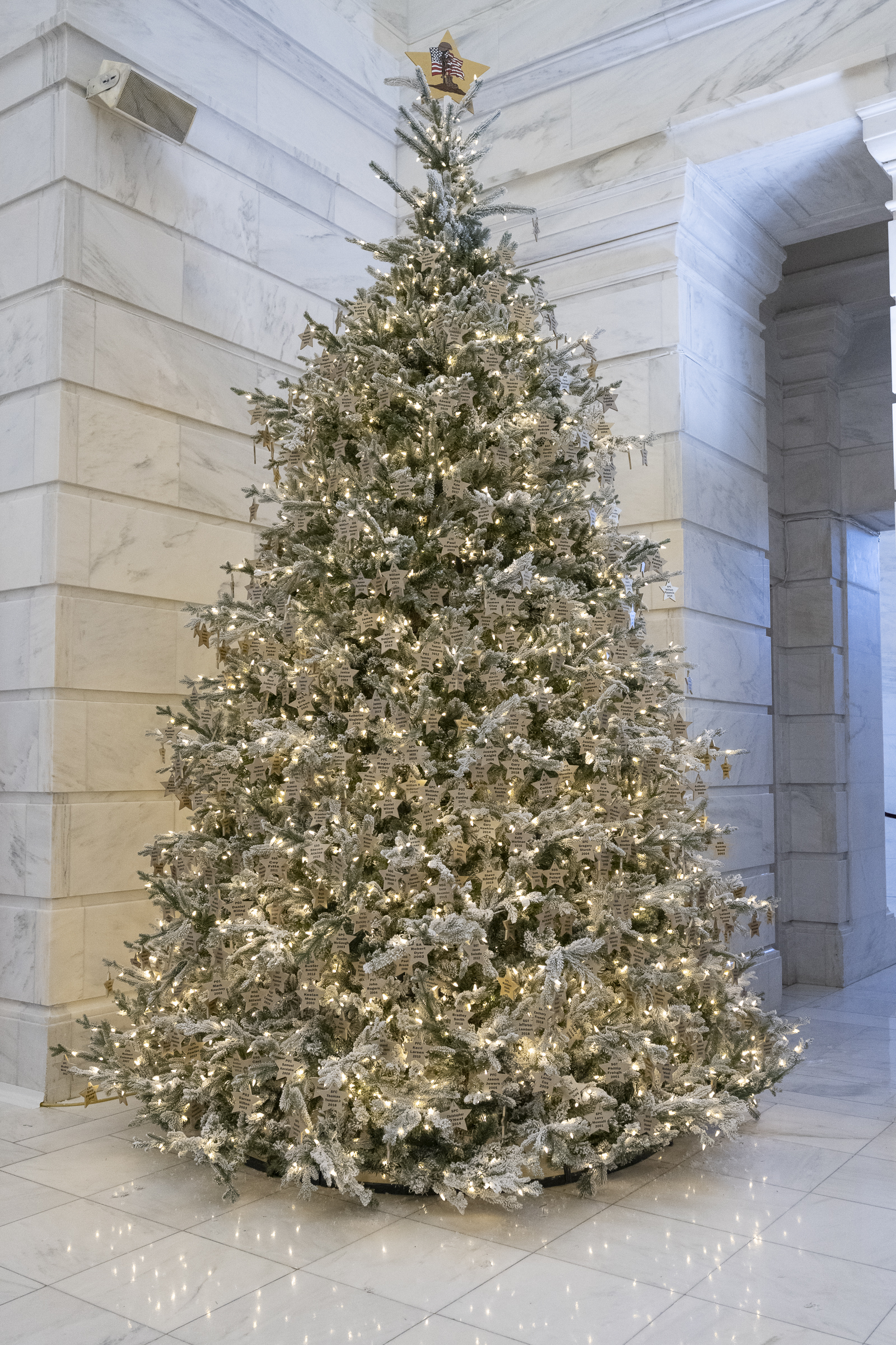 Fallen Heroes Holiday Tree Set up