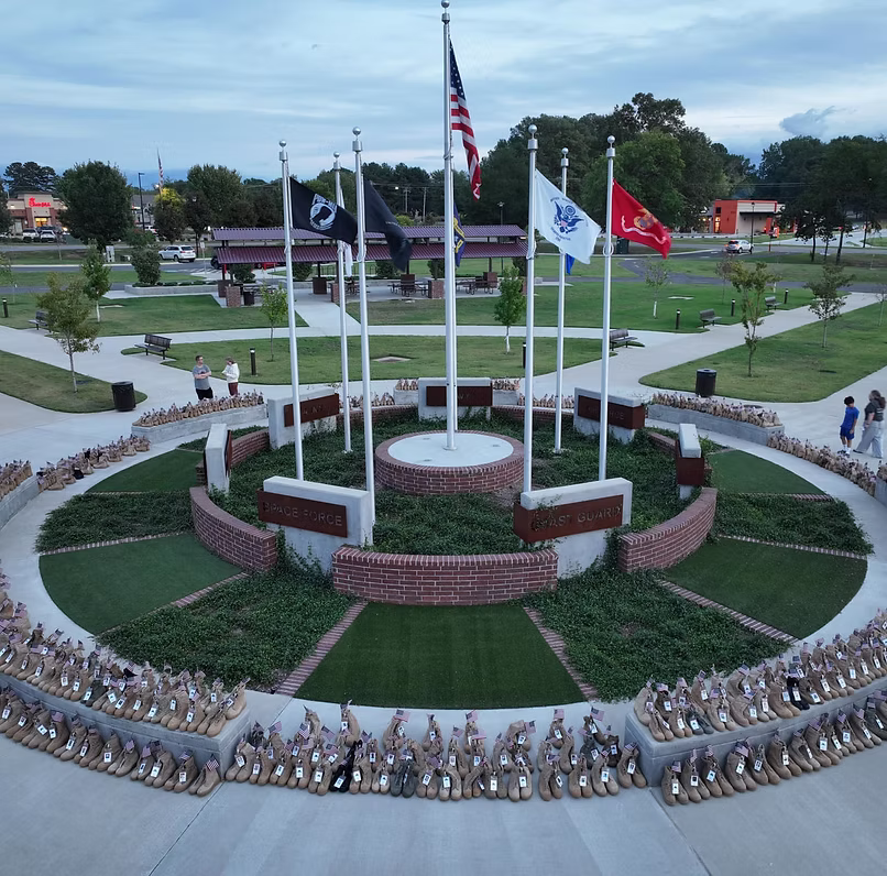 Fallen Heroes Combat Boot Display
